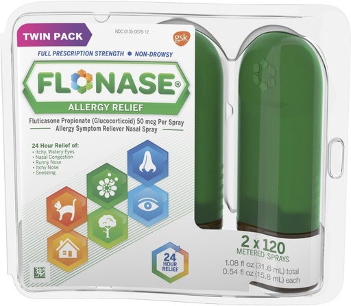 [BRSWKF3QAEMBWHY5] Flonase Allergy Relief Nasal Spray, 24 Hour Non Drowsy Allergy Medicine, Metered Nasal Spray - 0.54 Fl Oz (Pack of 1)