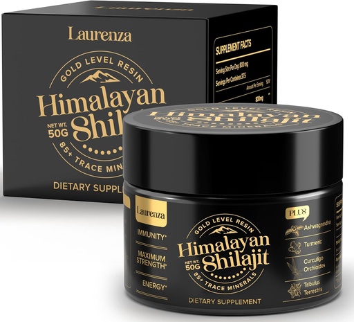 [BRSROGDRC56ROA3Z] 50G Shilajit Puro Himalaya orgánico Shilajit Resin, 800 mg de alta potencia, Golden Grade A Shilajit Suplemento, 85+ Trace Minerals " Fulvic Acid, Energía Natural " Immune Booster