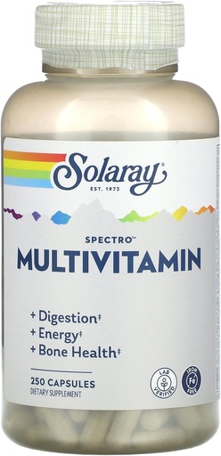 [BRSWIYQ6CAHWICI5] Solaray Spectro Multivitamine, sans fer, 250 capsules