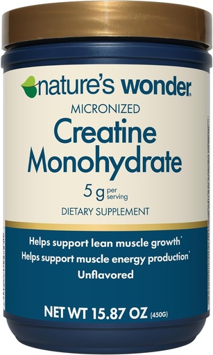 [BRSRAGABBBYQIYI7] Monohidratos de crema micronizada de la naturaleza 5g, Muscle Health, Muscle Energy Production, No Lactose, 5g de polvo de creatina micronizada por Serving, 450G, 90 Servings