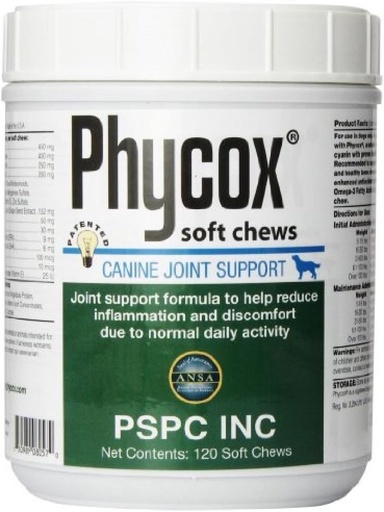 [BRSWKGYFC55GM3TU] Vitamins & Supplements PhyCox Soft Chews, 120 ct, New