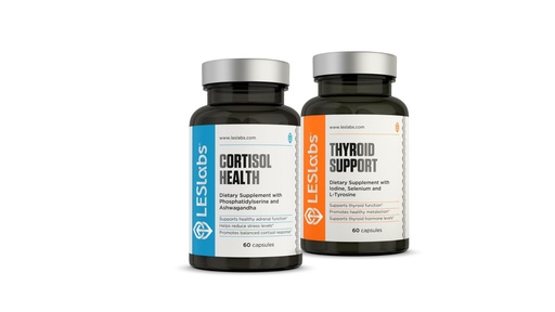 [BRSRAFT4CF7GYFL3] LES Labs Cortisol and Metabolic Health Support Duo – Supplement for Cortisol Balance and Thyroid Support – 60 + 60 Capsules