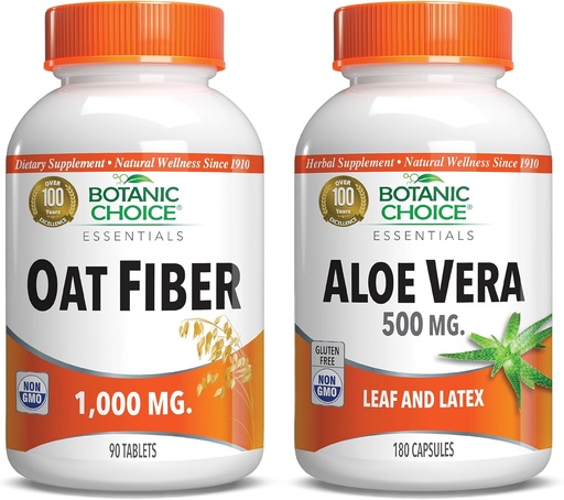 [BRSRMAQPOQIRU2D6] Botanic Choice - Oat & Aloe Vera: Dietary Fiber & Digestive Health Supplement Bundle