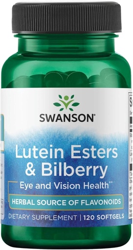 [BRSWIZQTOYBG2AAV] Swanson Lutein & Bilberry 6/20 Milligrams 120 Sgels