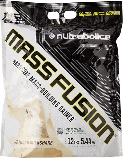 [BRSWGAAEC4DQA3TO] Nutrabolics Mass Fusion (Vanilla Shake, 12 Ib (29 Servings))