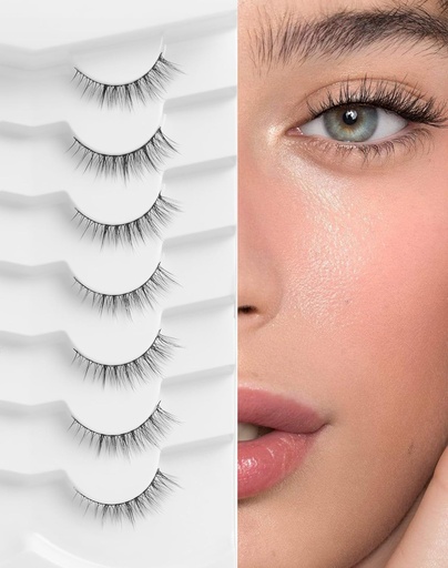 [BRSROFL4CAIGYEY4] Natural Lashes Natural Eyelashes Short Eyelashes Natural Look False Eyelashes Wispy Eye Lashes 10mm Small Lashes Fake Lashes K50