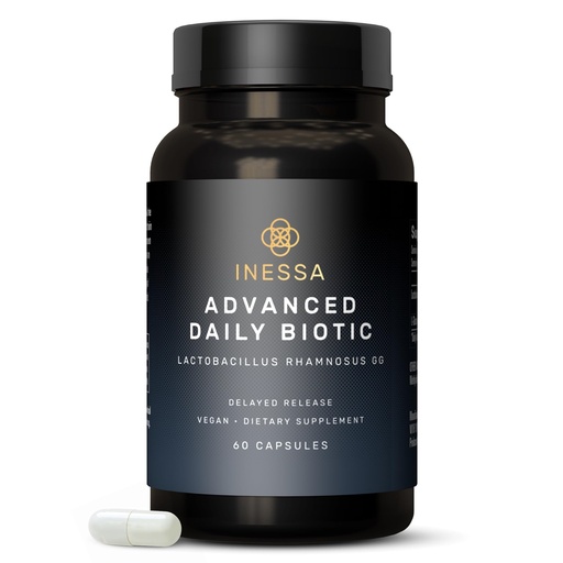 [BRSWGZQQOYPRM3A7] Inessa Daily Biotic - Probiotics for Women Digestive Health with Delayed Release Technology - Advanced Probiotic with 10 Billion CFU - Lactobacillus Rhamnosus Strain 60 Vegan Capsules for Men & Women