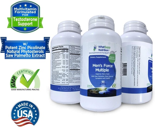 [BRSWGFD7DJ7BYEQ2] Menns styrke multivitamin for menn - Superior Absorpsjon Formulering | Høy styrke Multi | Testosteron-støttende sink, så Palmetto, vitamin D og Lycopen | hjerte og prostata helse