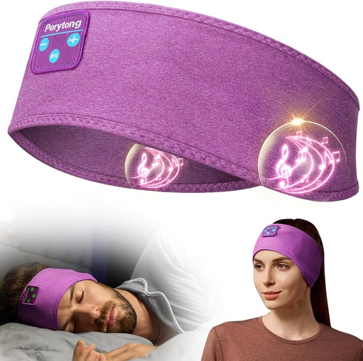 [BRSROAYEOEFRA3IV] Perytong Sleep Kopfhörer Bluetooth-Kopfhörer, Sport drahtlose Kopfhörer schlafen Ohrhörer mit Ultra-Thin HD Stereo-Lautsprecher Kopfhörer für Schlafen Workout Laufen Cool Gadgets Einzigartige Geschenke