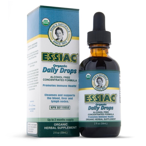 [BRSW2ED6CV5BMYA7] Essiac Original Tea USDA Organic Daily Drops for Enhanced Lymphatic Drainage and Immune Support | Alcohol Free Concentrated Formula | 2oz (59ml)