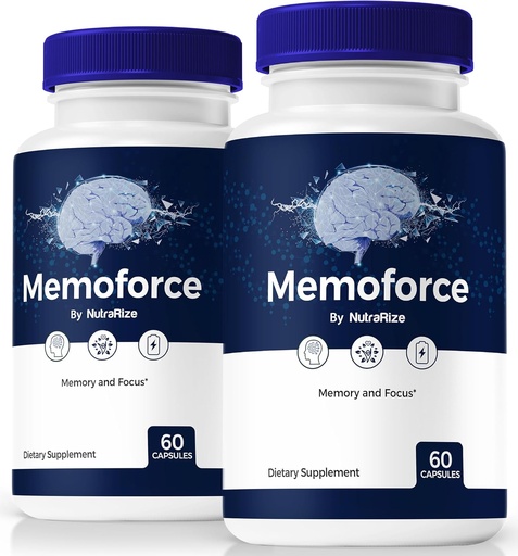 [BRSRAAIKO4ARUAL6] (2 Pack) Memo Force Pills, Unlock Your Full Potential With Memo Force Capsules - Supports Memory, Focus & Concentration, For Balanced Health and Function, Official Memo Force Reviews (120 Capsules)