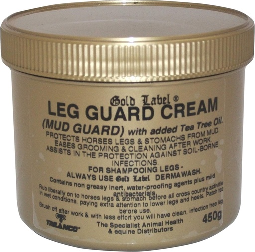 [BRSWI2T6BQNWAYI7] Leg Guard Cream, Gold Label, Schlammschutz für Pferde, 450 Gm