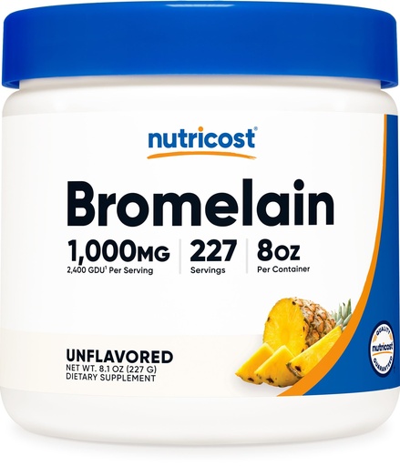 [BRSROBD5BYAR4GT5] Nutricost Bromelain Powder 8 OZ - Non-GMO, Vegetarian, Gluten Free