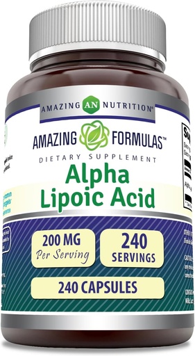 [BRSRAH37B4HAE3LU] Úžasné Alpha Lipoic Acid 124; 200 Mg dodatek 124; Kapsle 124; Non- GMO 124; Gluten- Free Acid 124; Made in USA (1 balení, 240 Počet)