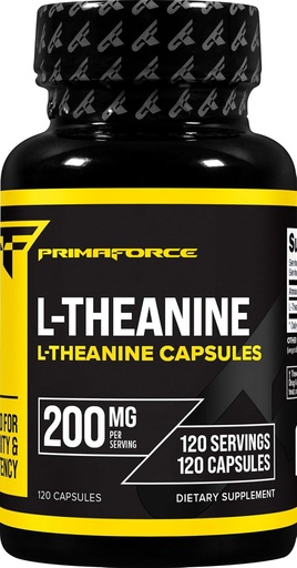 [BRSROAL4OUOQEA3V] Примасил L-Theanine Capsules (120 Капсули, 200mg L-Theanine Per Serving) - Theanine Amino Acid добавки