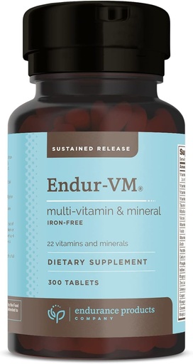 [BRSWKZT3CYDQE2DE] ENDUR-VM Multi Vitamine Bevat 23 Vitaminen en Mineralen, zonder ijzer, Sustained Release, 300 Tabs