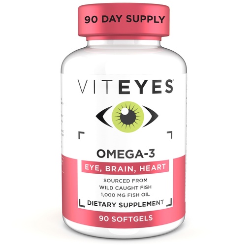 [BRSWIGTQBFYB4E3E] Viteyes Omega-3 Vision Health Supplement, EPA & DHA Rich Dietary Supplement, 90 Softgels
