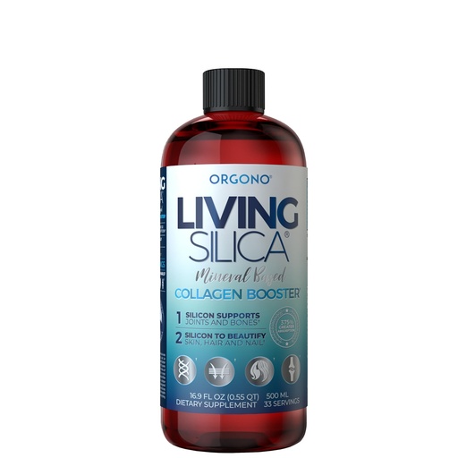 [BRSWY2QQOR5GCELP] Living Silica ORGONO Collagen Booster | Vegan Mineral-Based Silica Supplement | Supports Healthy Collagen & Elastin Production for Joint & Bone Support, Glowing Skin, Strong Hair & Nails | 16.9 Fl Oz