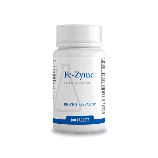 [BRSWGEI5CUAWG237] Biotics Research Fe-Zyme 25 Milligram Iron, Added Zinc and Copper, Supports Normal Red Blood Cell Production, Healthy Energy Levels 100 Tablets