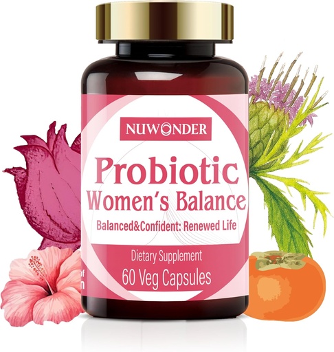 [BRSROHA7DMFBQCAU] Prebiotics and Probiotics for Women – Vaginal Probiotics Blend, Natural Prebiotics, Herbal Support, Promote Feminine Health & Intimate Balance, Eliminate Vaginal Odors & pH Balance, 60 Capsules.