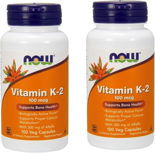 [BRSWIZTYCZ6R2YDC] Now Foods Vitamin K-2 100 mcg - 100 Vcaps ( Multi-Pack)