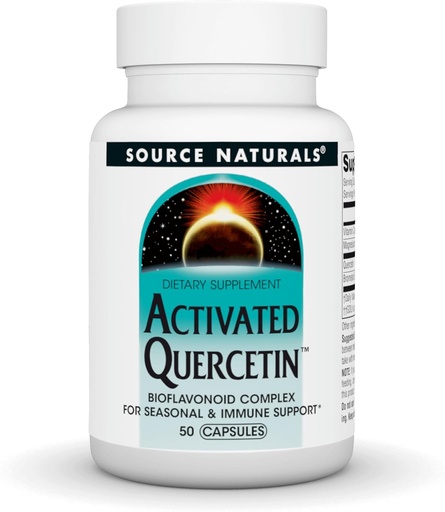 [BRSWIY37BN5REEL2] Source Naturals Activated Quercetin, Bioflavanoid Complex, for Seasonal & Immune Support - 50 Capsules