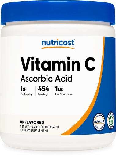 [BRSWIBIPA4PBKHDU] Nutricost Pure Ascorbic Acid Powder (Vitamin C) 1LB