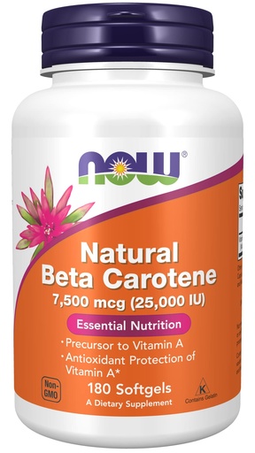 [BRSWIYT3PMCQACDU] NOW Foods Beta Carotene (Natural) - 180 Softgels 2 Pack