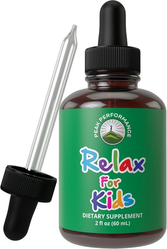 [BRSRMY32OQHAKAL3] Kids Calm Liquid Drops. Aid for Relaxation, Calming, Optimal Sleep with Chamomile, Magnesium. No Bitter Taste. Kids Won't Know They're Taking It. Sugar Free 9-in-1 Vegan Supplement. Non-Habit Forming