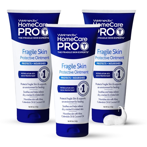 [BRSWGZT5CIARU2QU] Welmedix Healing Ointment for Dry Skin - Skin Protection Barrier Cream & Moisturizer for Very Dry, Cracked Skin - Hospital Grade Intensive Healing Ointment - 5oz Tubes, Pack of 3