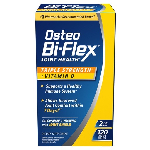 [BRSWIZ34CYHRUCDK] Osteo Bi-Flex Triple Strength Glucosamine Chondroitin Supplement with Vitamin D, Improve Joint Function, Support Bone Health, 120 Coated Tablets