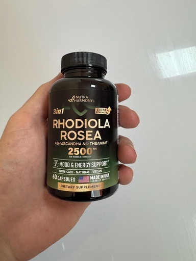 [BRSRAZAOCICA4H36] NUTRAHARMONY Rhodiola Rosea Supplement - 2 Month Supply, 60 Capsules
