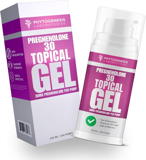 [BRSROHADBAFGAHL6] Pregnenolone 30 - Maximum Strength Topical Gel - 30mg Alle natürlichen Pregnenolone pro Pumpe - Hormonal, kognitiv, Stimmung, Gedächtnis und Immunsystem Unterstützung