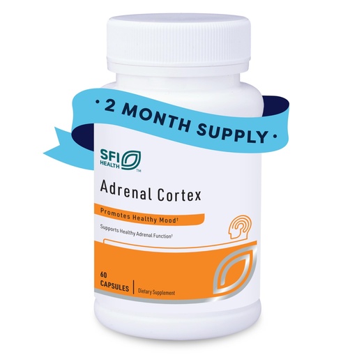 [BRSRAGILOEMQO3TB] Klaire Labs SFI Health Adrenal Cortex - Targeted Adrenal Support Supplements for Cortisol Health - Purified, BSE-Free Lyophilized Extract from Pasture-Fed Bovine (60 Capsules)