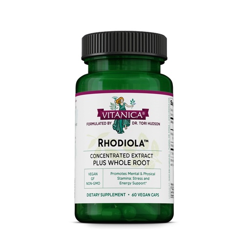 [BRSWIYQPB55WMDT6] Vitanica Rhodiola Rosea Root Extract 200mg, Dr. Formulated, 3% Rosavins & 1% Salidroside, Rhodiola Root 85mg, Vegan, 60 Capsules