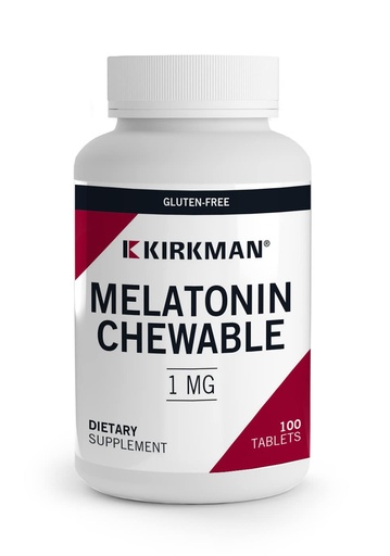 [BRSWIATRA4PBSCLY] Kirkman - Melatonin 1 mg Chewable Tablets - 100 Tablets - Promotes Sleep - Refreshing Mint Flavor - Hypoallergenic