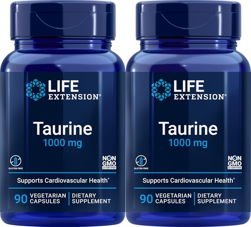 [BRSWKEITPMGQ4AL6] Life Extension Turine 1,000 מ"ג, 90 קפסולות צמחוניות (Pack of 2)