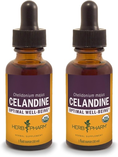 [BRSRMFIYC4FRG2Q2] Herb Pharm Certified Organic Celandine Liquid Extract - 1 Ounce (Pack of 2)