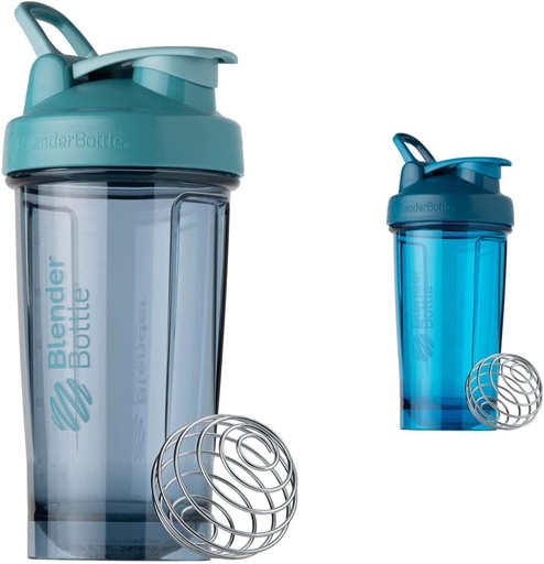 [BRSROZYEBUCW2YDX] BlenderBottle Shaker Şişe Pro seriyası Protein Shakes və Pre Workout, 24Ounce, Cerulean Blue və Ocean Blue