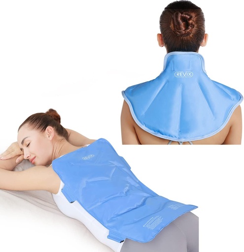 [BRSW2HYTO4PAMFLA] REVIX Full Back Ice Pack for Injuries and Ice Pack for Neck and Shoulders Bundle