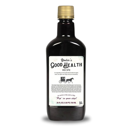 [BRSW2AL4CUNBGCDB] Yoder’s Good Health Recipe Apple Cider Vinegar Liquid Complex, 25 oz, Amish Harvest Herbal Tonic with Elderberry Juice, Organic Wildcrafted Herbs, Raw Detoxifying Antioxidants