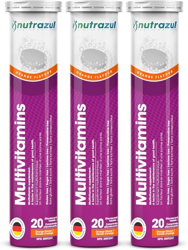 [BRSWY2QOOEBQ4CTL] Nutrazul Multivitamin Effervescent Tablets Effervescent 124; 60 Tablets Efvidence 124; Immune Support with 9 Essential Vitamin Efined 124; Perfect for Daily Wellness for Adult & Kids Efined 124; Orange Flavor