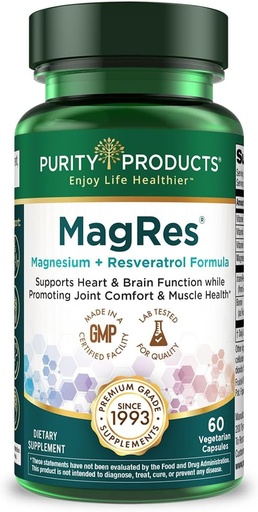 [BRSWIGQBOUOAMDT4] Czystość Produkty - MagRes Formuła Magnezu + Resveratrol 60 kapsułek