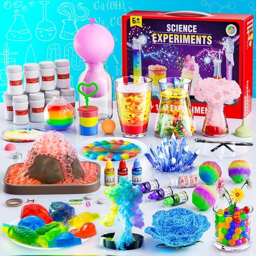 [BRSRAYABPIGWAH3F] 110 Lab Experiments Science Kits for Kids - STEM Projects Educational Scientific Toys for children 6 7 8 9 10 12 Years, Christmas Birthday Gifts for Boys and Girls, Chemistry Set, Learning & Education