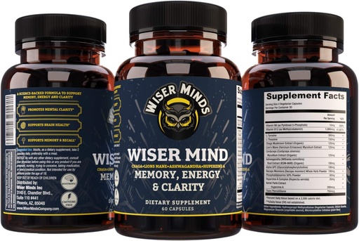 [BRSWGAQ5OBYQMADD] Nootropic | Memory, Focus, Mental Clarity Supplement | Lions Mane Ashwagandha