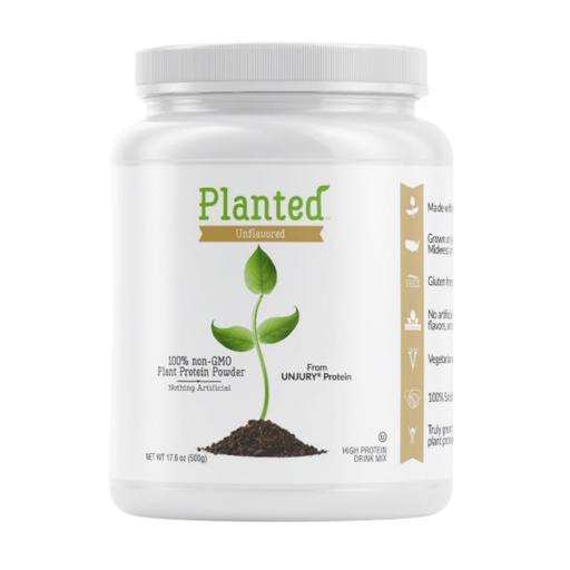 [BRSRAYA3C4GWMG3Z] Unjury Planted Vegan Protein Powder | 20g Unflavored Pea Protein Powder | Low Sugar and Plant Based | Gluten and Dairy Free Pea Protein Isolate | Non-GMO | 20 Servings