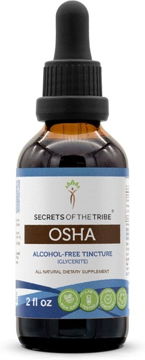 [BRSWKHD6CEGGEA3V] Secrets of the Tribe OSHA Tincture Alcohol-Free Extract, High-Potency Herbal Drops, Tincture Made from Responsibly farmed OSHA Ligusticum porteri Respiratory System Health 2 oz