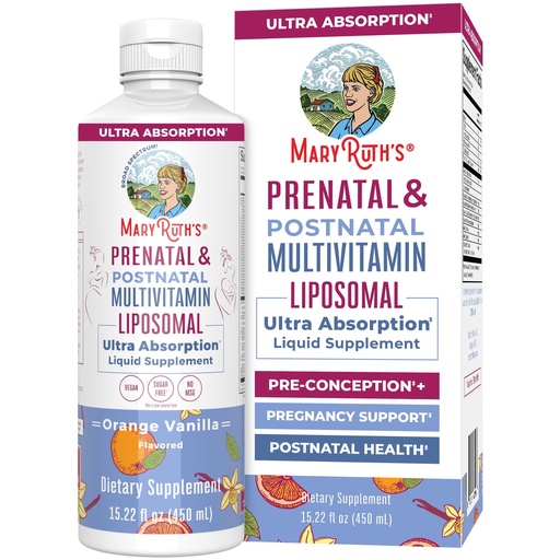 [BRSW2FA3CUPG2HI6] MaryRuth’s Prenatal & Postnatal Multivitamin Liposomal | Sugar Free | Formulated for Pre-Conception, Pregnancy & Nursing | Prenatal Vitamins for Women | Vegan | Non-GMO | Gluten Free | 30 Servings