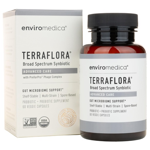 [BRSWYYAEC4CRQC3F] Terraflora Advanced Care Synbiotic - SBO Probiotic and Prebiotic, Digestive & Gut Health, Soil Based Spore Pre and Probiotics for Women and Men with Bacillus Coagulans, Subtilis, Vegan - 60 Capsules