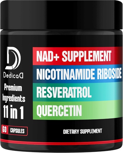 [BRSRAEANCIIRSHQ7] 11in1 NAD supplement with Nicotinamide Riboside, Quercetin, Resveratrol and 8 More - 2 Month Supply